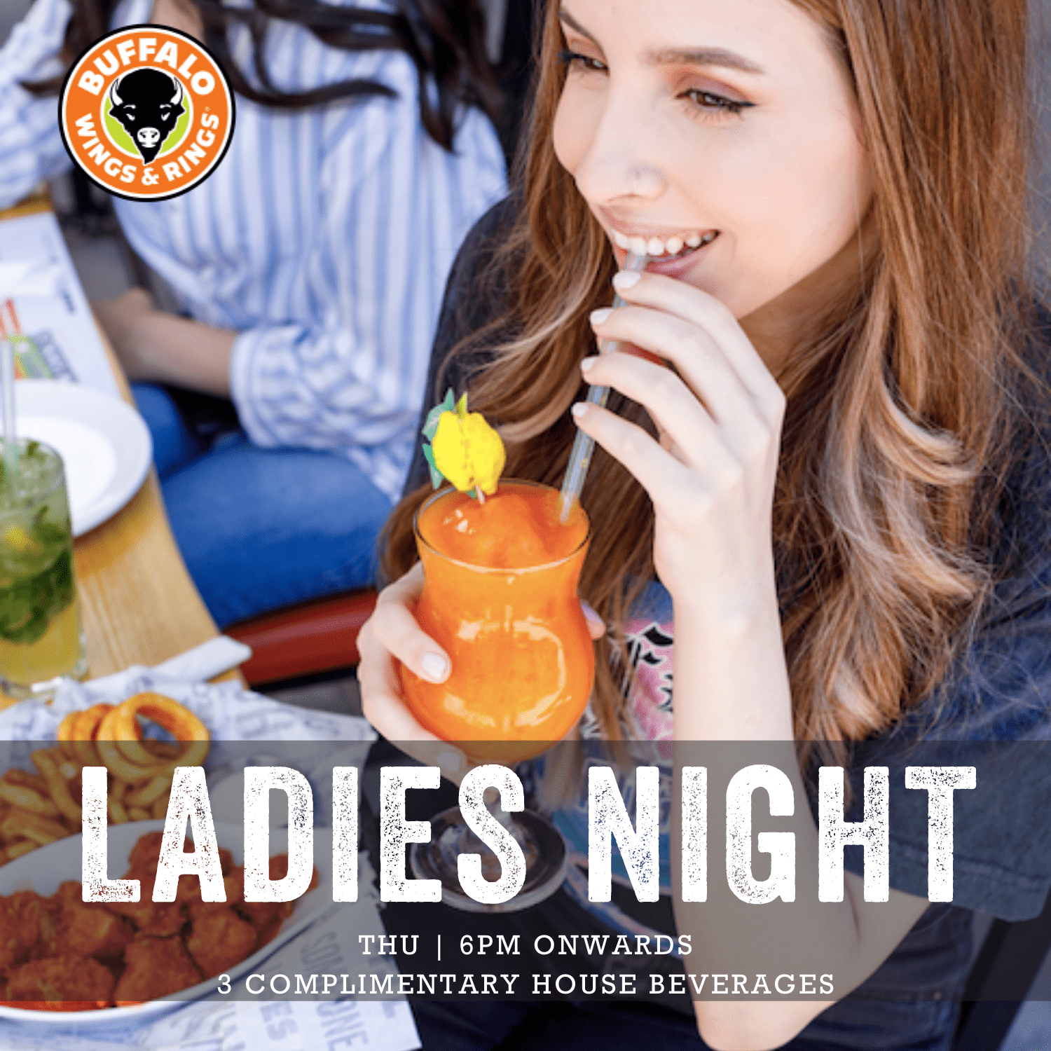 Ladies Night at Buffalo Wings & Rings Difc on Thursday 7th July 2022 in