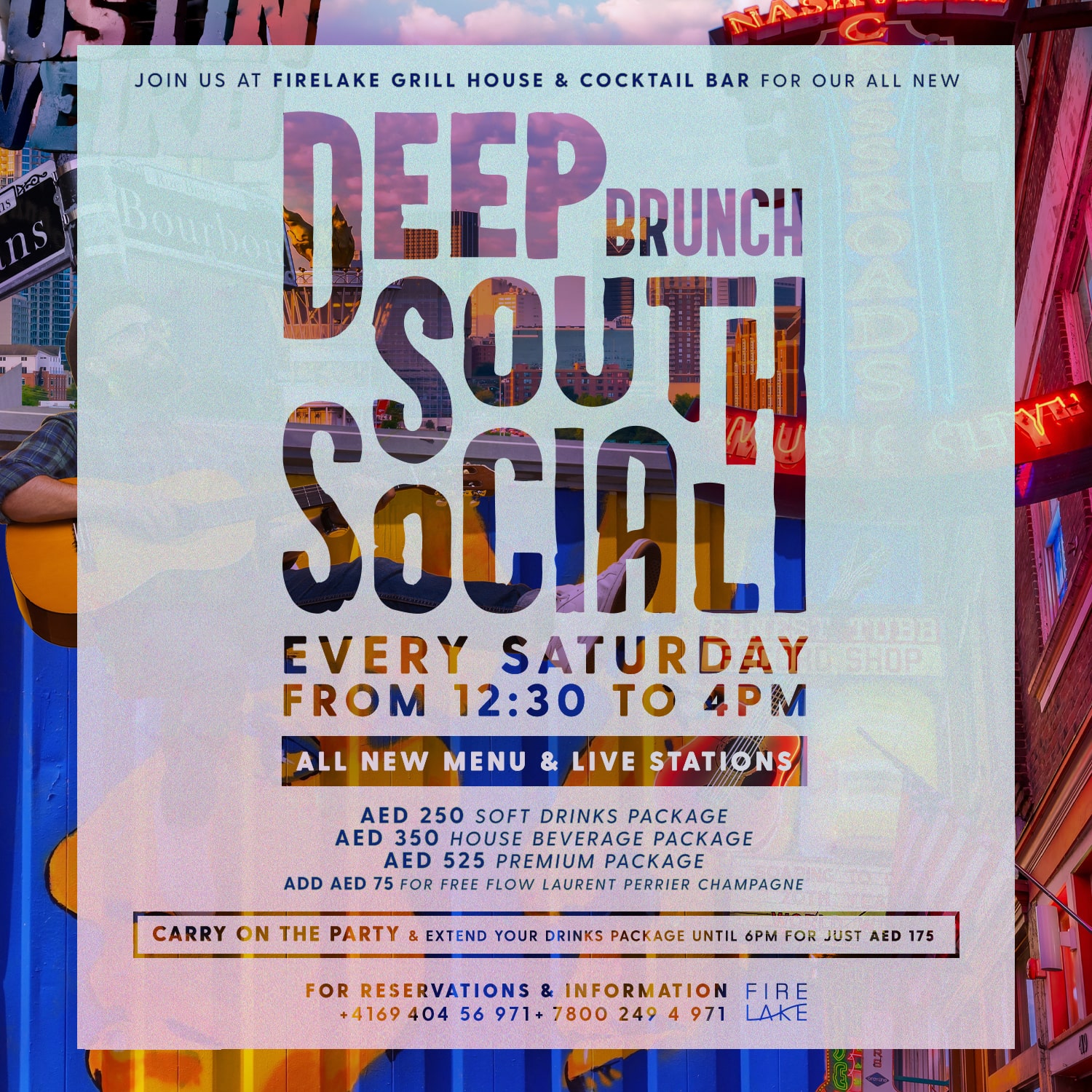 Deep South Social Brunch on Saturday 4th November 2023 in FireLake